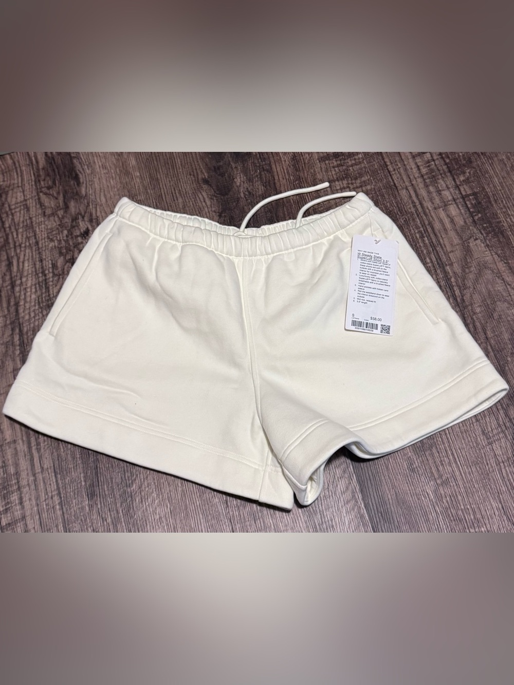 Lululemon Steady State SuperLoft Short 3.5” - Coconut Ivory